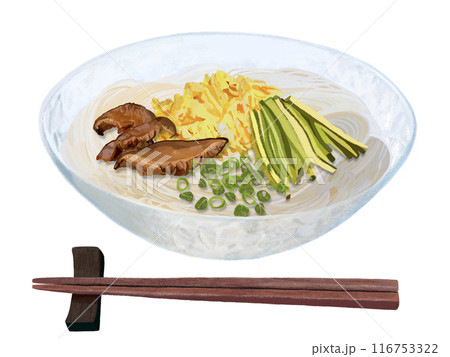 そうめん（具材、箸付き） 116753322