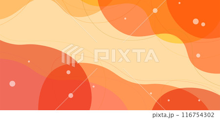 オレンジ　和柄　幾何学　背景	 116754302