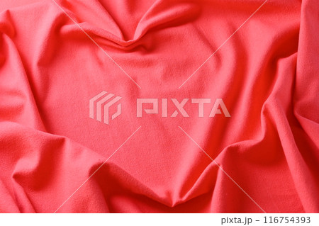 red heart shap of texture fabric textile, abstract image for fashion cloth design of love 116754393