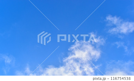 beautiful blue sky with white cloud, natural background in springtime 116754538