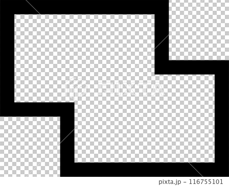 Square bold shape element. Geometric designのイラスト素材 [116755101] - PIXTA