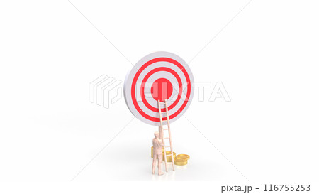 The  man and target for Business concept 3d rendering. 116755253