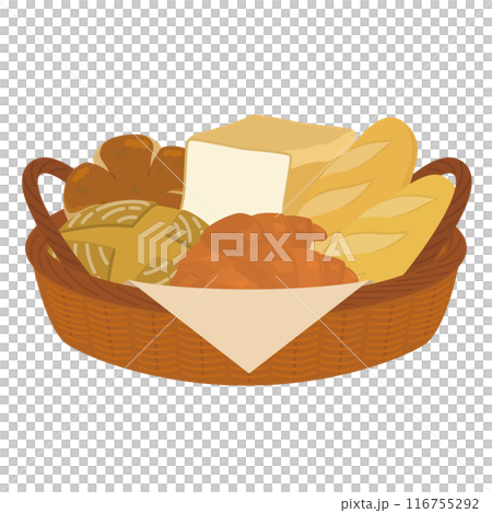 パン盛り合わせのイラスト 116755292