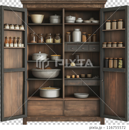 kitchen room with shelf 116755572