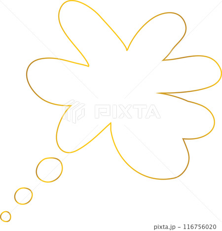 Golden speech bubble luxury icon, dialogue, text, chat 116756020