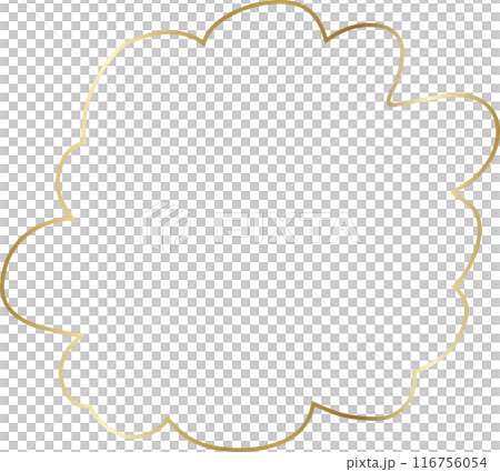 Golden speech bubble luxury icon, dialogue, text, chat 116756054