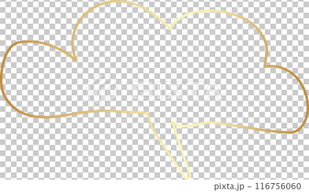 Golden speech bubble luxury icon, dialogue, text, chat 116756060