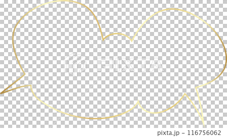 Golden speech bubble luxury icon, dialogue, text, chat 116756062