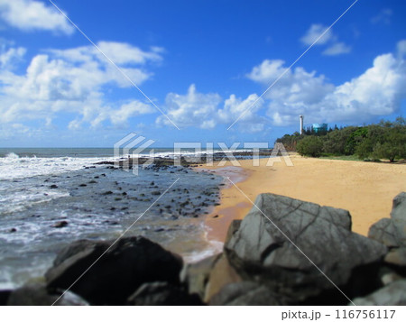 オーストラリア　サンシャインコースト　海岸　ジオラマ風 116756117
