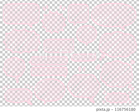 シンプルな手描きフキダシマーカーセット 116756180