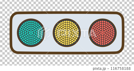 Flat traffic signal (all lights up) Flat traffic signal (all lights up) 116758188