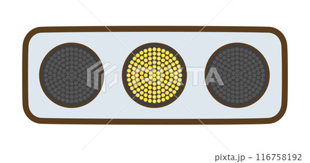 フラット型交通信号機（黄信号） 116758192