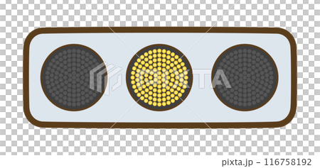 フラット型交通信号機（黄信号） 116758192
