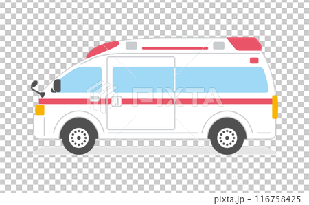 シンプルで分かりやすい救急車のイラスト素材 シンプルで分かりやすい救急車のイラスト素材 116758425