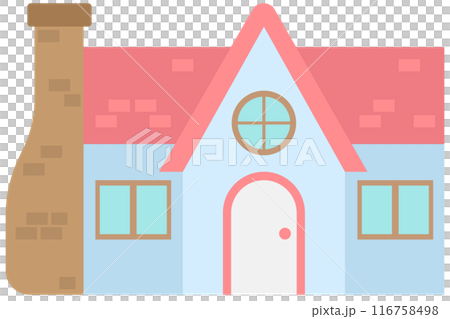 A Little town home sweet home hand drawn building architecture illustration 116758498