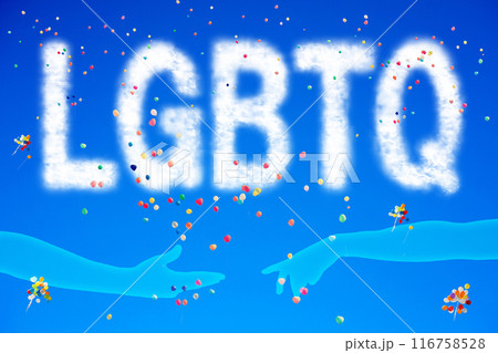 青空に浮かぶLGBTQの雲 青空に浮かぶLGBTQの雲 116758528