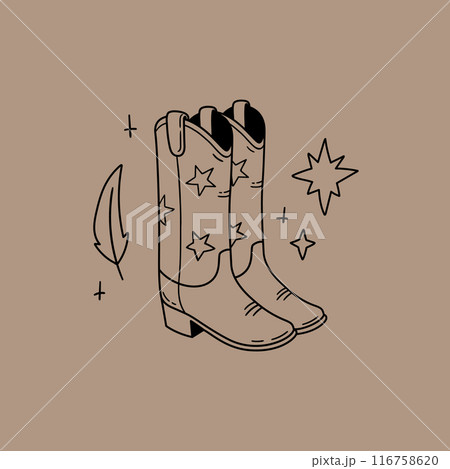 Cowgirls boots with stars 116758620