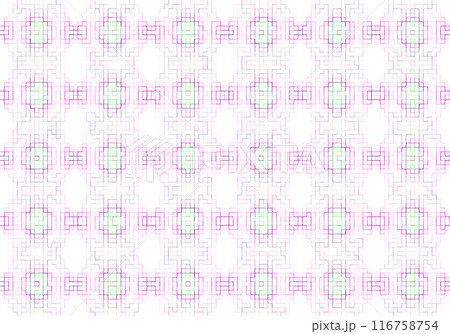 白を基調とした紫と緑の線模様 116758754