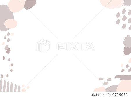 ベージュの絵具のペイント風フレーム ベージュの絵具のペイント風フレーム 116759072