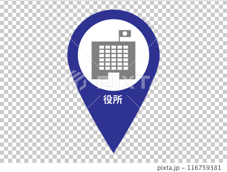 Map pin, city hall, ward office map symbol, icon, mark, pictogram Map pin, city hall, ward office map symbol, icon, mark, pictogram 116759381