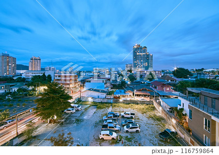 landscape of Sriracha with cityscape view. 116759864