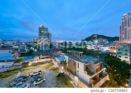 landscape of Sriracha with cityscape view. 116759865
