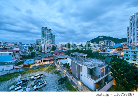 landscape of Sriracha with cityscape view. 116759867