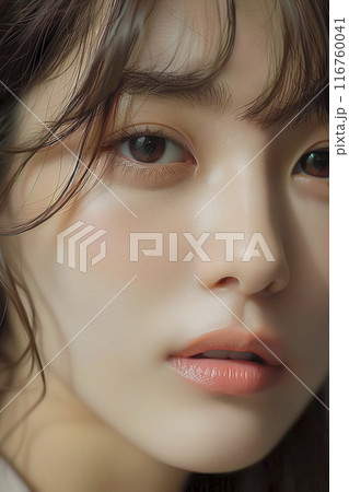 透明感のある肌のアジア人女性 116760041