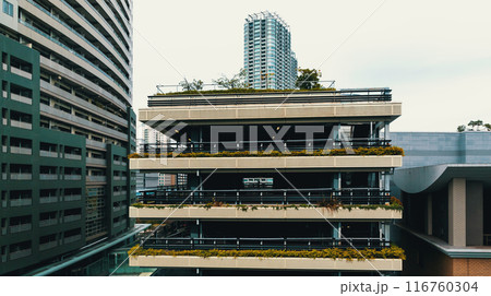 Closeup of skyscraper facade abstract urban background Closeup of skyscraper facade abstract urban background 116760304
