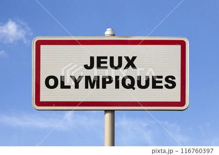 Olympic Games - French entry city sign 116760397