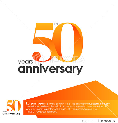 50th Anniversary logotype with orange color 50th Anniversary logotype with orange color 116760615