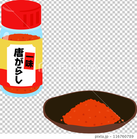 一味唐辛子のボトル 116760789