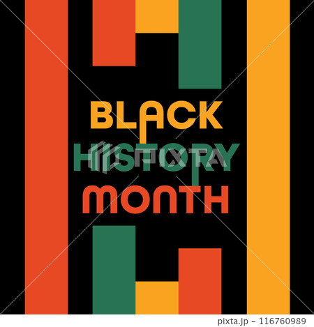 Black History Month retro letter template design 116760989
