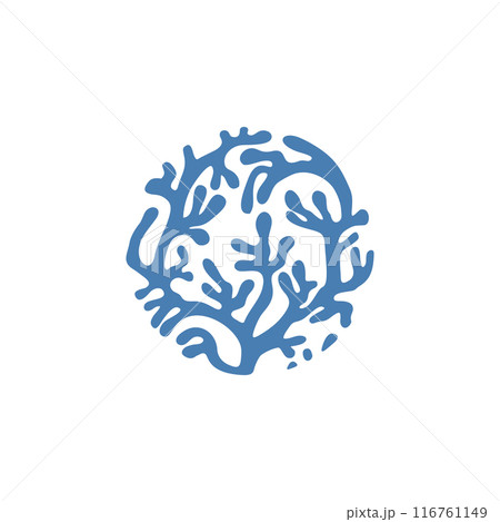 Pattern vector blue Corral logo flat design template 116761149