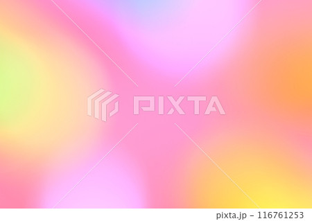 ピンク地にカラフルな半円形状の背景素材　 116761253