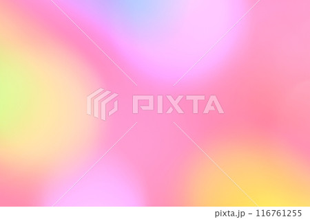 ピンク地にカラフルな半円形状の背景素材  ピンク地にカラフルな半円形状の背景素材  116761255