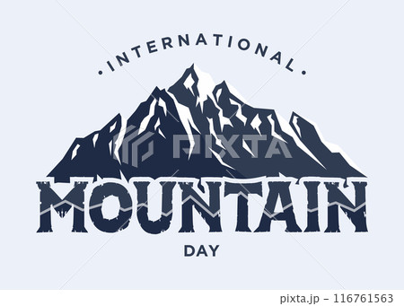 Design vector snow mountain for International Mountain Day 116761563