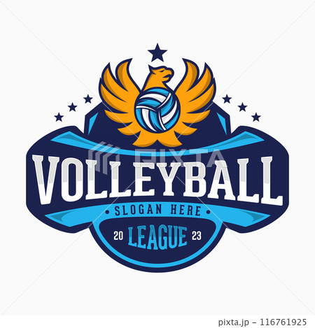 Volleyball League vector logo for sport team 116761925