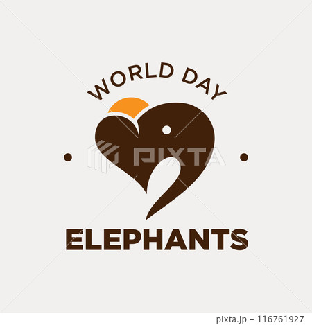World Elephant Day August 12 template background World Elephant Day August 12 template background 116761927