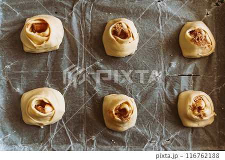 bake craft rolls with cinnamon and sugar bake craft rolls with cinnamon and sugar 116762188
