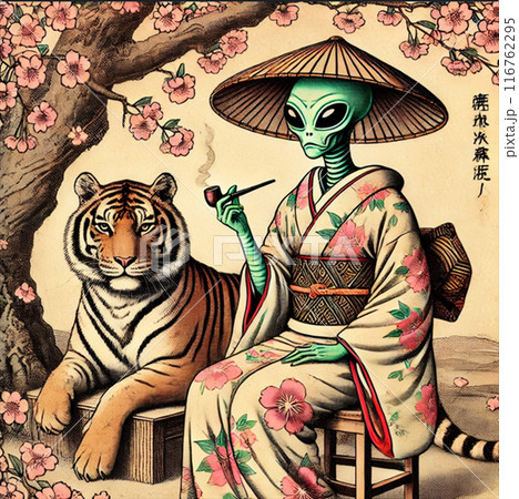 浮世絵風のイーティーの画像です。 116762295