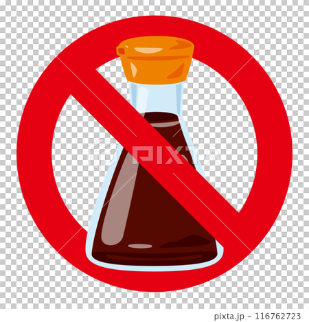 低鹽、醬油、醬油禁止標誌 116762723