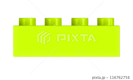 Lime Green Lego Block Isolated on a White Background. Close Up View of a Plastic Children Game Brick for Constructors, Front View. High Quality 3D Rendering with a Work Path. 8K Ultra HD, 7680x4320 Lime Green Lego Block Isolated on a White Background. Close Up View of a Plastic Children Game Brick for Constructors, Front View. High Quality 3D Rendering with a Work Path. 8K Ultra HD, 7680x4320 116762758