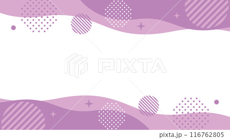 幾何学 フレーム 波 ウェーブ 紫 水玉 キラキラ 幾何学 フレーム 波 ウェーブ 紫 水玉 キラキラ 116762805