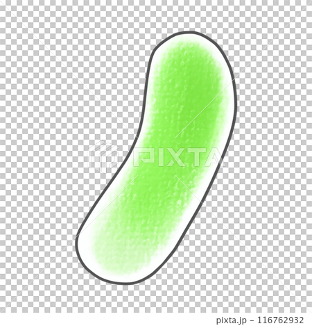 ゆるめシンプルなカタカナの『ノ』丸っこいバージョン　アナログ風 116762932