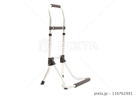Medical walker for patient, elderly, assistive device isolated on a white background. Medical concept. 116762991