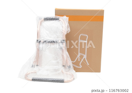 Medical walker for patient, elderly, assistive device isolated on a white background. Medical concept. 116763002