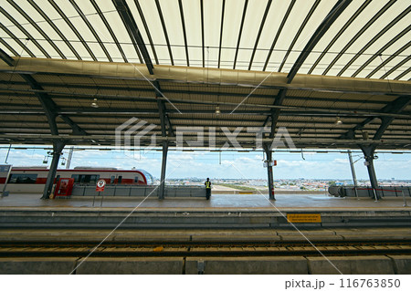 the station platform in Bangkok.. 116763850
