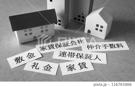 賃貸借にかかる初期費用　賃貸借契約　敷金　礼金　不動産　住まい探し 116763866