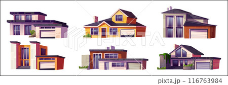 Front villa exterior. Modern suburban mansion Front villa exterior. Modern suburban mansion 116763984
